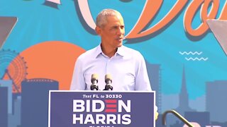 Former President Barack Obama campaigns for Joe Biden in Orlando