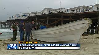 Panga boat found at Pacific Beach