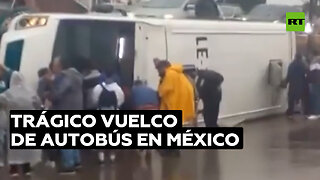 Un autobús vuelca en la ciudad mexicana de León y deja múltiples heridos