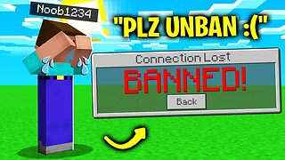 Noob1234 Is BANNED From Minecraft..