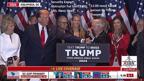 President Donald Trump speaks at the South Carolina GOP Open Primary Victory Party 2/24/2024