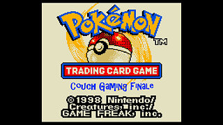 Couch gaming Pokemon Trading Card Game finale (Game boy)