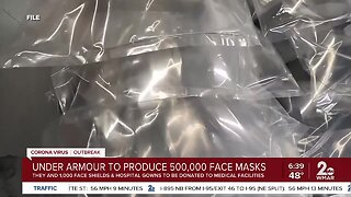 Under Armour to make over 500,000 face masks