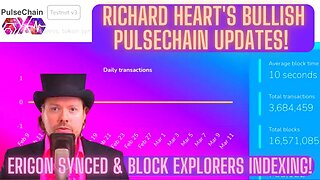 Richard Heart's BULLISH Pulsechain Updates! Erigon Synced & Block Explorers Indexing!