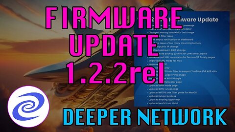 Deeper Network: Firmware Update 1.2.2rel - Bigger Than it Seems