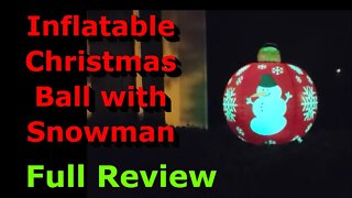 Red Inflatable Snowman Christmas Ball with LED Lights - Full Review