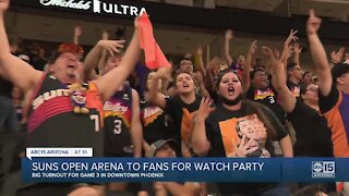 Suns open arena to fans for watch party