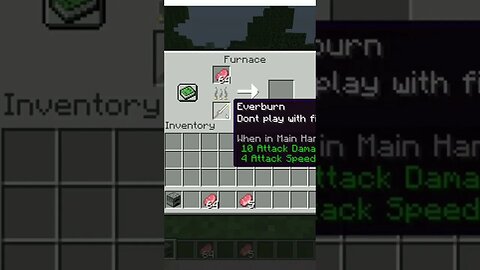 I make a sword that works as infinite fuel for a furnace