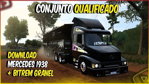 CONJUNTO TOP MERCEDES 1938 + REBOQUE BITREM GRANEL QUALIFICADO EURO TRUCK SIMULATOR 2