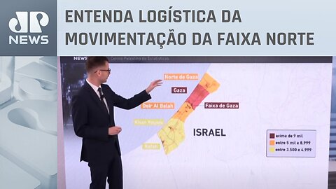 Moradores de Gaza seguem deslocamento ao sul após prazo dado por Israel; Fabrizio Neitzke explica