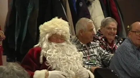 Santa and Seniors. Cumberland, RI. Senior Center.