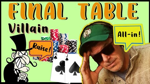 FINAL TABLE VILLAIN 6TH PLACE FINISH: Poker Vlog final table highlights and poker strategy