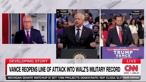 CNN Guest Calls Out Tim Walz's Military Combat Lies