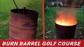 Before vs After: Burn barrel at our Backyard Golf Course || WedgewoodWayPitch&Putt