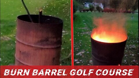 Before vs After: Burn barrel at our Backyard Golf Course || WedgewoodWayPitch&Putt