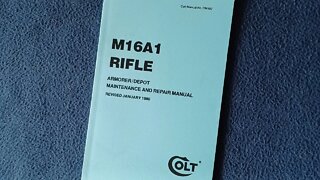 BOOK REVIEW: Colt M16A1 RIFLE ARMORER/DEPOT MAINTENANCE AND REPAIR MANUAL REVISED JANUARY 1980CM102