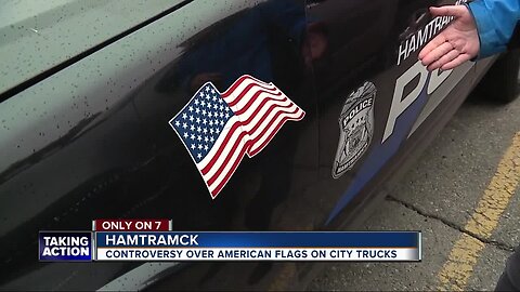 Should workers be allowed to duct tape flags to city trucks?