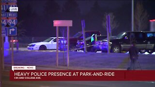 Heavy police presence at Park and Ride at I-94 and College Avenue