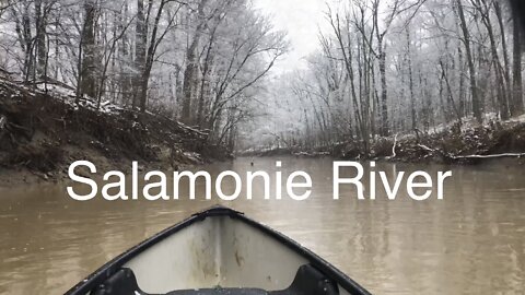 Paddling the Salamonie River in the Winter