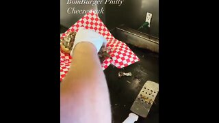 Bomburger Philly cheesesteak | @bomburgerfoodtruck on IG 🐂🍺 #shorts