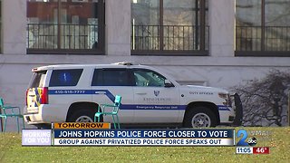 Johns Hopkins Police Force moving closer to a vote