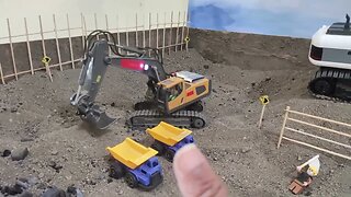 NEW !!! RC Excavator Hydraulics, RC DUMP TRUCK, Trucks, Flatbed Truck, Fire Truck At Mining Diorama