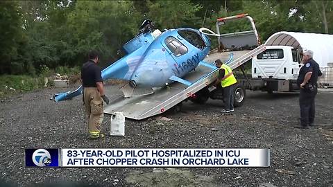 Pilot rescued from private helicopter crash in Orchard Lake