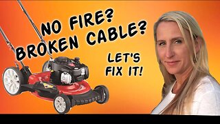 How to fix any push mower with a broken kill/control cable which causes it to have no fire