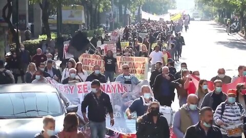 GREECE - Massive Protests Against Mandates