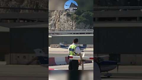 Cessna 182 Skylane Lands at Gibraltar