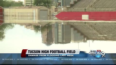 Tucson High Football Field flooded again