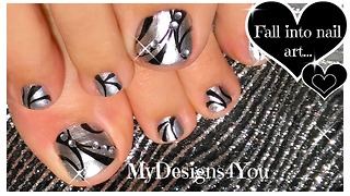 Mirror polish toenail art design