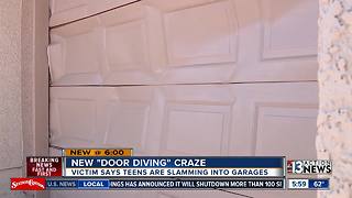 'Door Diving' trend leaves garage doors smashed in, homeowners with pricey repair