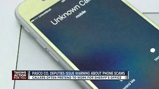 Pasco Co. deputies issue warning of phone scammers pretending to be them