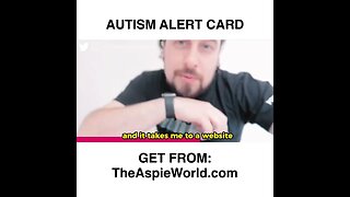 Autism Alert Card @TheAspieWorld #autism #shorts #actuallyautistic