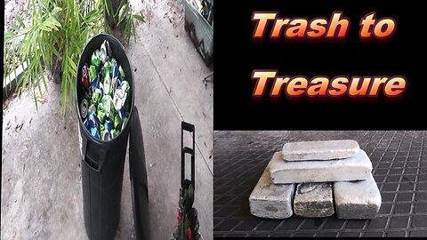 Trash to Treasure!! Melting soda cans into bars.