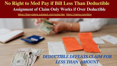 No Right to Med Pay if Bill Less Than Deductible