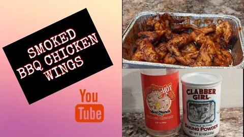 SMOKED BBQ CHICKEN WINGS, the EMERGENCY COOK!