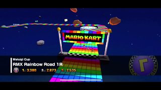 Mario Kart Tour - RMX Rainbow Road 1R Gameplay & OST