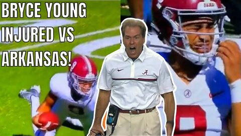 Bryce Young Suffers SHOULDER INJURY During Alabama vs Arkansas Game!