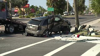 Serious crash blocked northbound lanes of Del Prado Tuesday