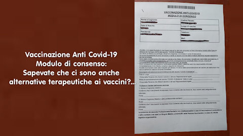 Sul Modulo di consenso: Sapevate che ci sono anche alternative terapeutiche ai vaccini!