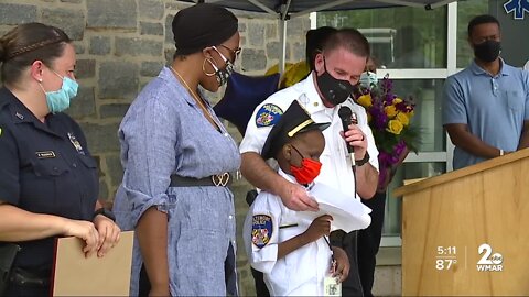 Mo Gaba, blind teen cancer survivor, named honorary BPD Lieutenant