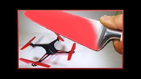 Glowing 1000 degree KNIFE VS DRONE | Red Hot Knife