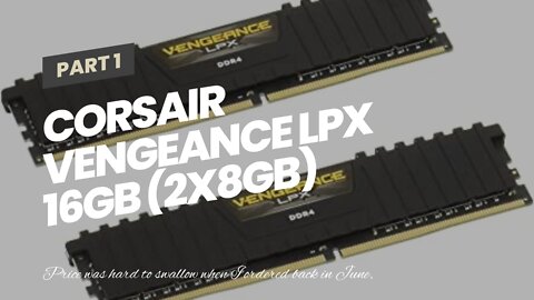 Corsair Vengeance LPX 16GB (2x8GB) DDR4 DRAM 2666MHz C16 (PC4 21300) Memory Kit – White