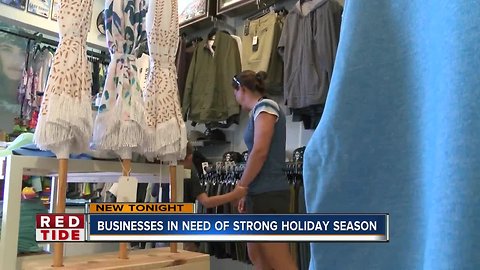 Beach businesses desperate for a strong holiday shopping season