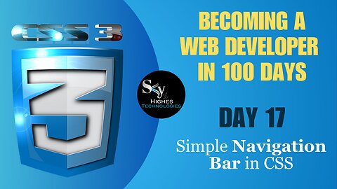 Learn CSS: Simple Navigation Bar in CSS | Day 17 |