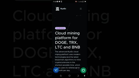 RyzEx Cloud mining Platform.Free Crypto mining website