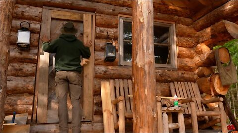Building a Front Door for My Off Grid Log Cabin, Ep26