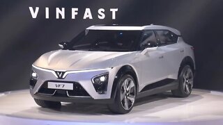 NEW Vinfast VF7 on Display at CES 2022 International EV Auto Show